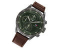 Buy Tommy Hilfiger Mens Quartz Leather Strap Green Dial 46mm Watch - 1791809 in Pakistan