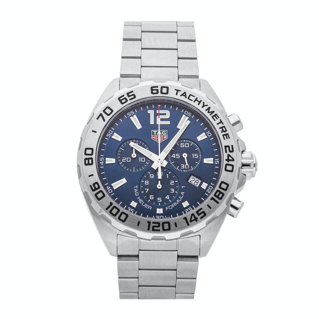 Buy Tag Heuer Formula 1 Chronograph Blue Dial Silver Steel Strap Watch for Men - CAZ101K.BA0842 in Pakistan
