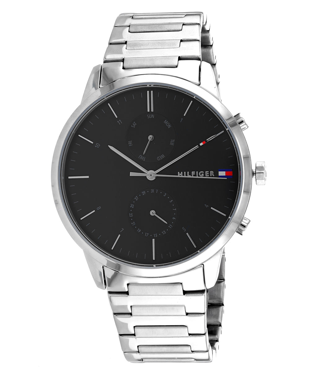 Buy Tommy Hilfiger Mens Quartz Stainless Steel Black Dial 44mm Watch - 1710407 in Pakistan