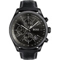 Buy Hugo Boss Mens Chronograph Quartz Leather Strap Black Dial 44mm Watch - 1513474 in Pakistan