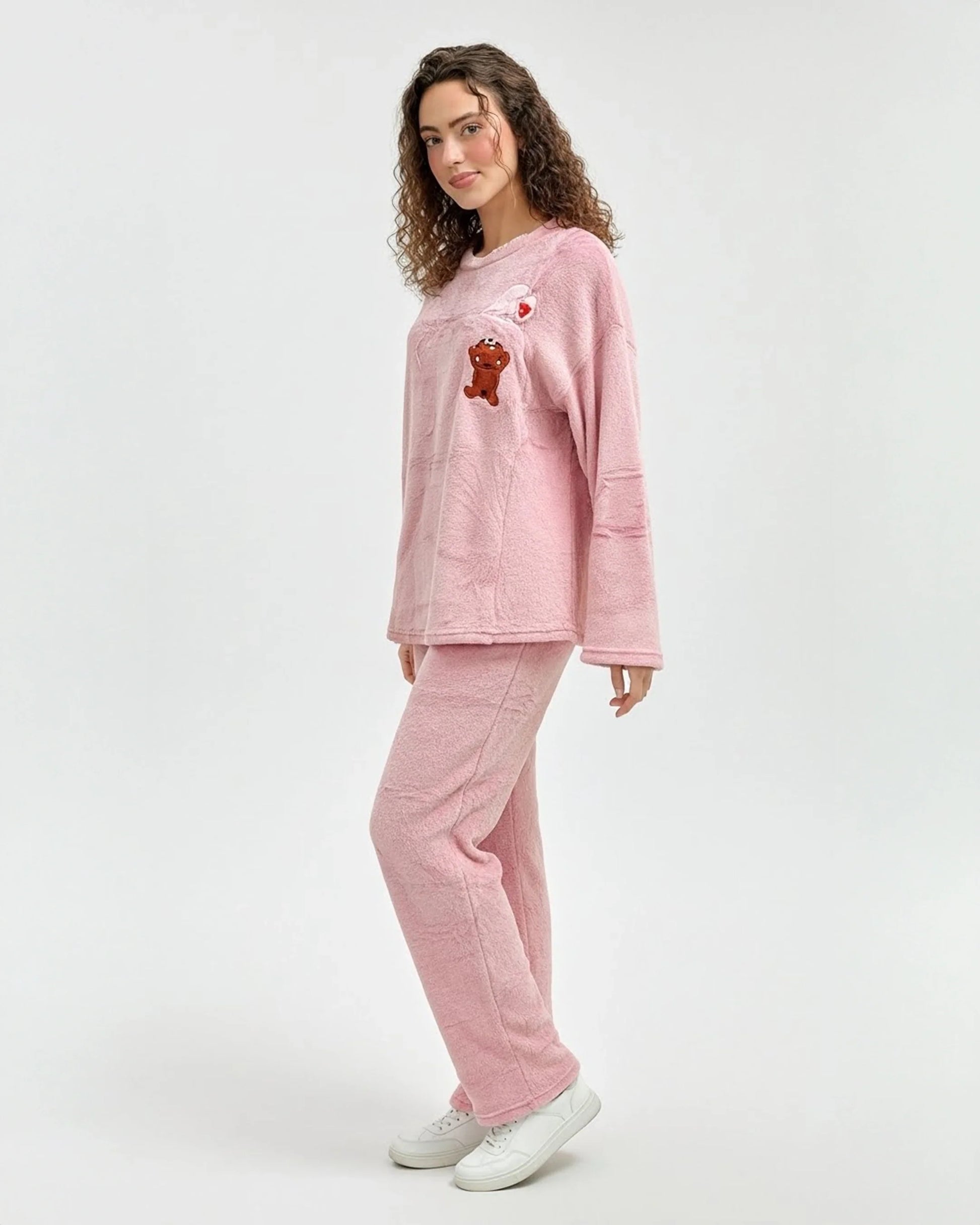 Buy Sajiero Fleece Pajama Suit - Soft Bear in Pakistan