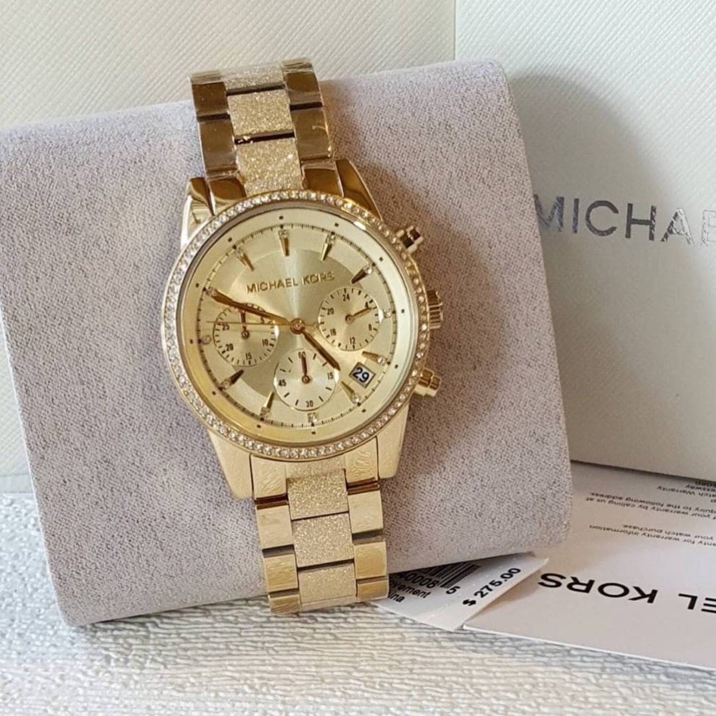 Buy Michael Kors Women's Ritz Chronograph Gold-tone Stainless Steel Watch - Mk6597 in Pakistan