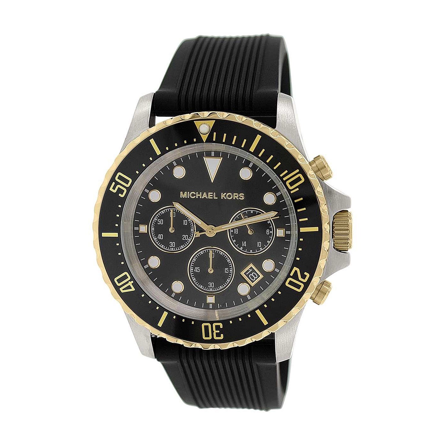 Buy Michael Kors Mens Quartz Black Silicone Strap Black Dial 45mm Watch - Mk8366 in Pakistan