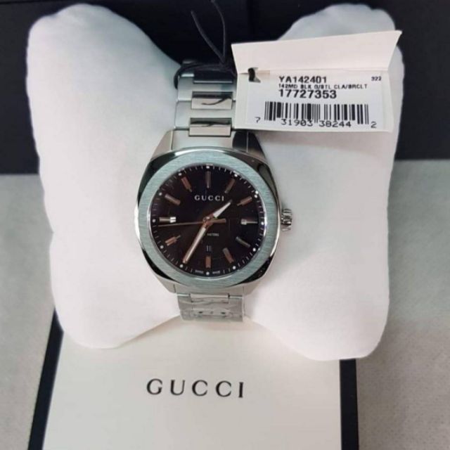 Buy Gucci G Timeless Black Dial Silver Steel Strap Watch for Men - YA142401 in Pakistan