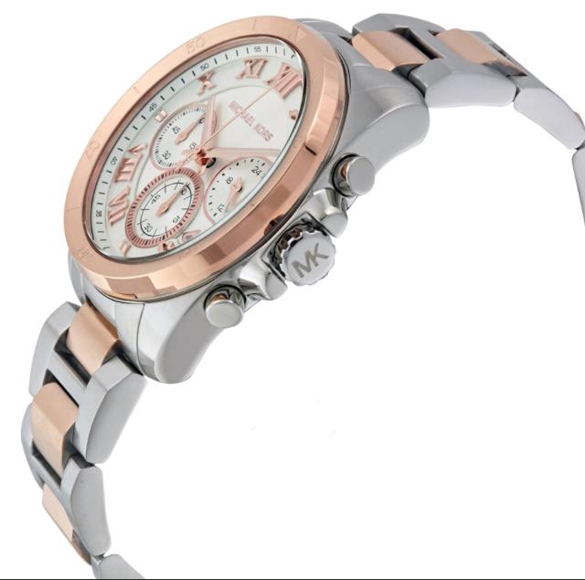 Buy Michael Kors Brecken Chronograph White Dial Two Tone Steel Strap Ladies Watch - Mk6368 in Pakistan