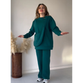 Buy Sajiero Rich Fleece Casual Drop Shoulder Tracksuit Suit With Bag in Pakistan