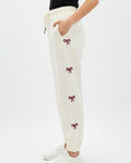 Buy Sajiero Fleece Trouser – Bow Print - Off White in Pakistan