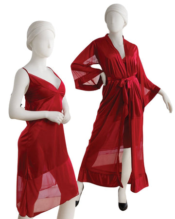 Buy Sajiero Gown Set - Rinny Silk - Maroon in Pakistan