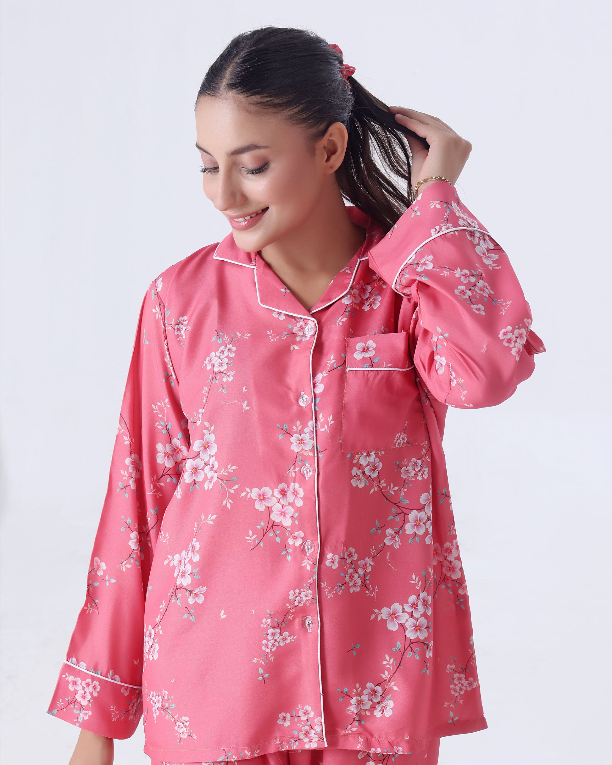 Buy Sajiero Summer Pajama Suit - Cozy Pink in Pakistan