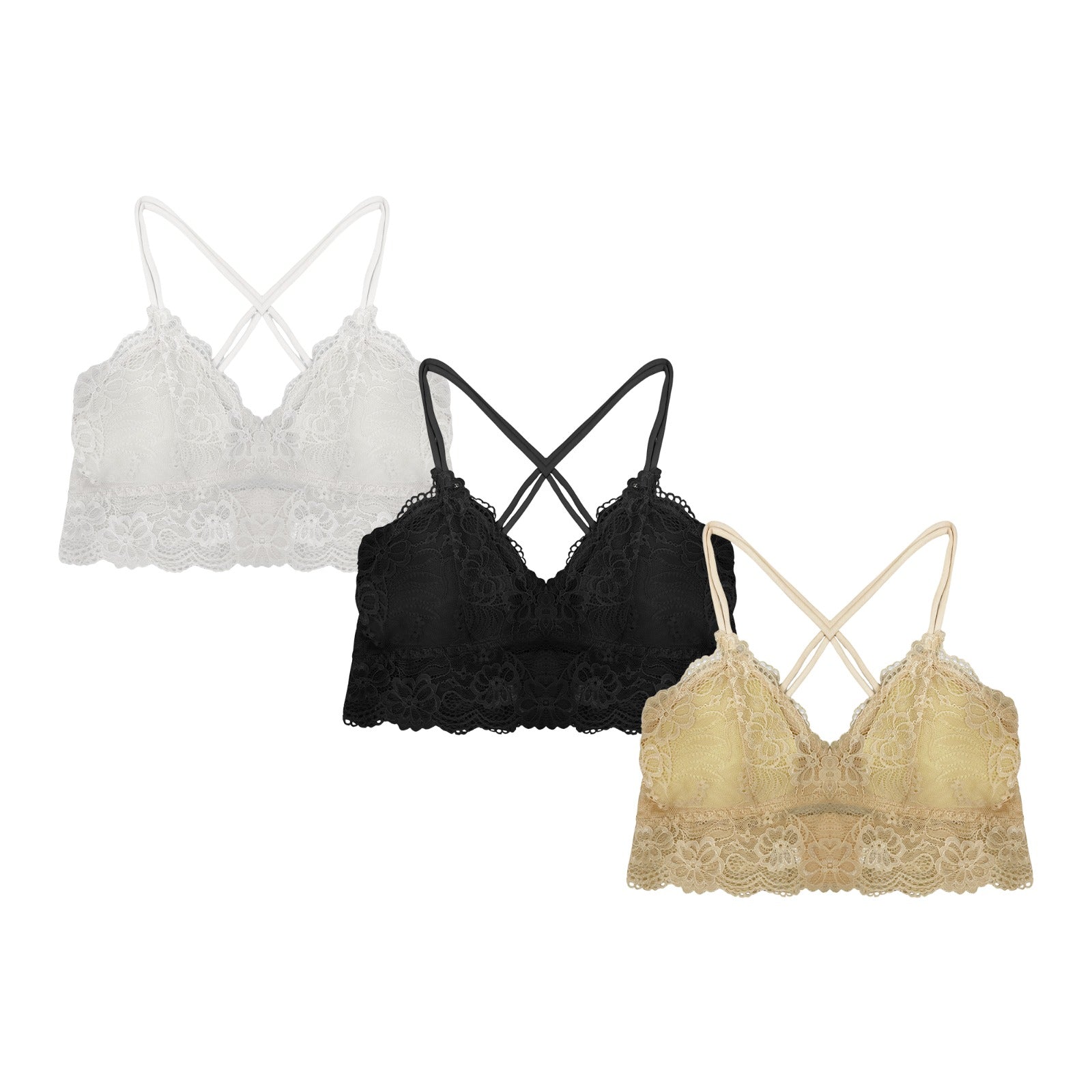 Buy Pack of 3 Bra - FloraCross in Pakistan