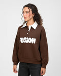 Buy Sajiero Fleece Polo Style Sweatshirt - FUSION - Brown in Pakistan
