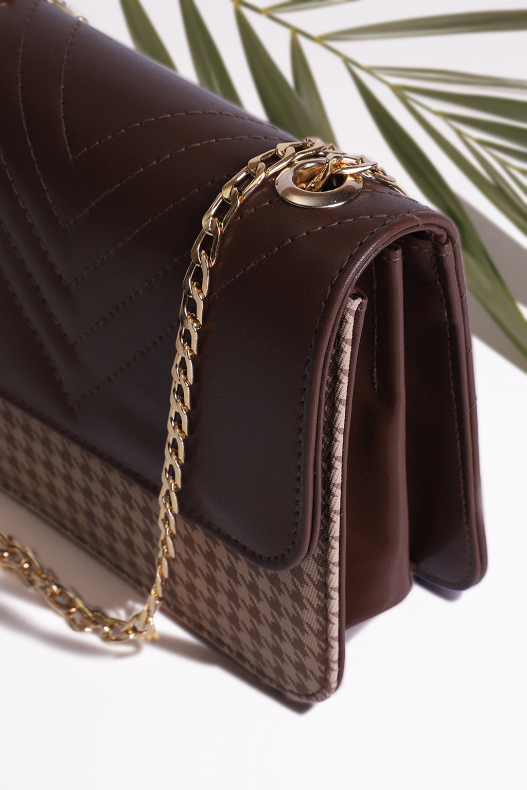 Buy Shoulder Bag ChevronFlap - Brown in Pakistan