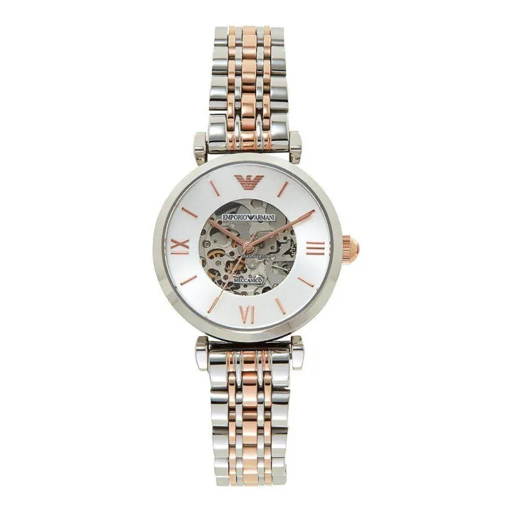 Buy Emporio Armani Gianni T Bar Silver Dial Two Tone Steel Strap Watch for Women - AR1992 in Pakistan