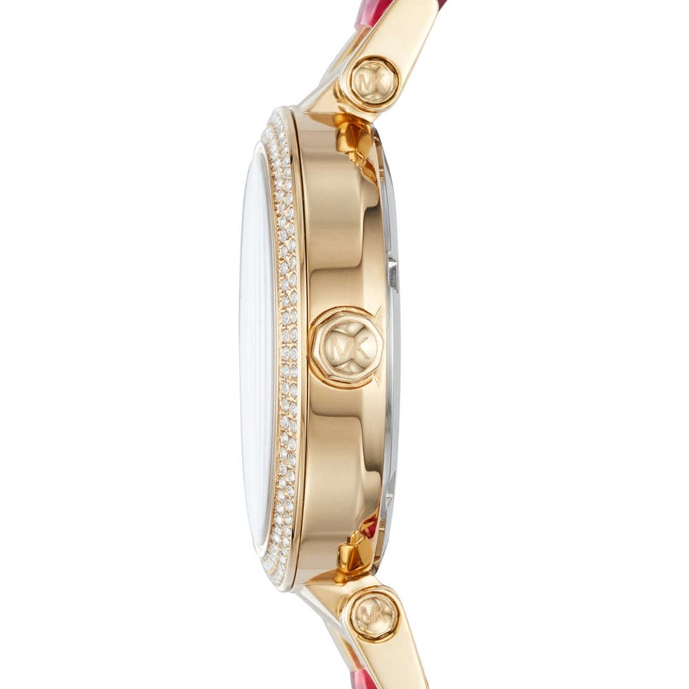Buy Michael Kors Parker Pink Mother Of Pearl Dial Two Tone Stainless Steel Strap Ladies Watch - Mk6490 in Pakistan