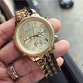 Buy Michael Kors Ritz Chronograph Gold Dial Gold Stainless Steel Strap Ladies Watch - Mk5676 in Pakistan