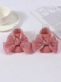 Buy SHEIN 6pairs Infant Baby Bowknot Princess Socks, Anti-Slip Crew Socks in Pakistan