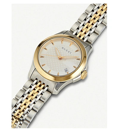 Buy Gucci G Timeless Silver Dial Two Tone Steel Strap Watch for Men - YA126409 in Pakistan