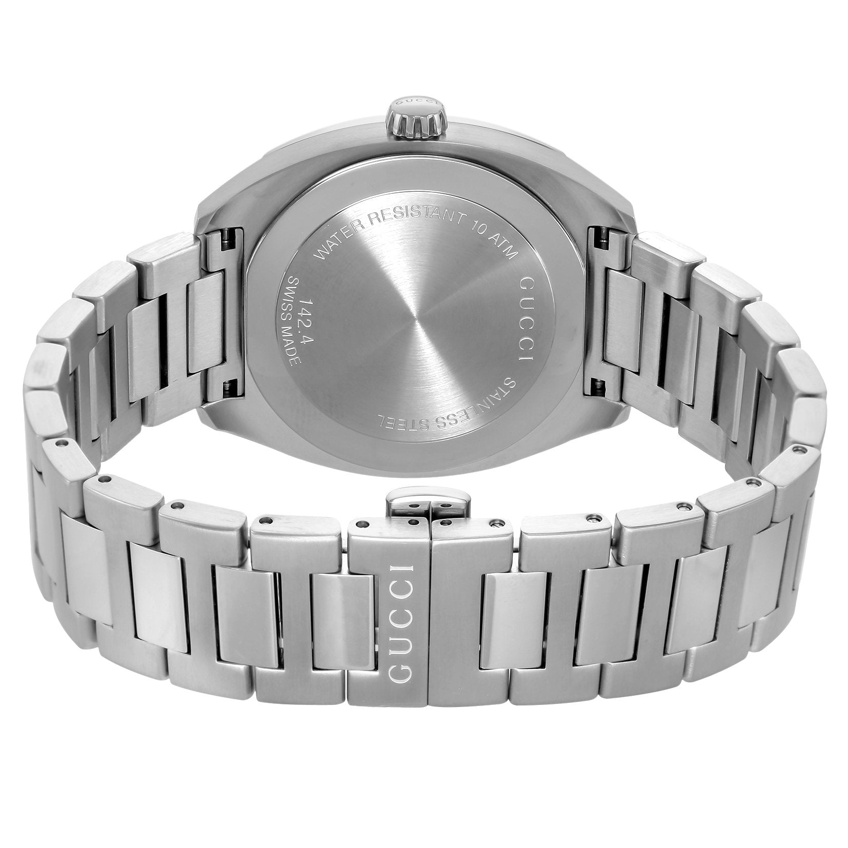 Buy Gucci G Timeless Black Dial Silver Steel Strap Watch for Men - YA142401 in Pakistan