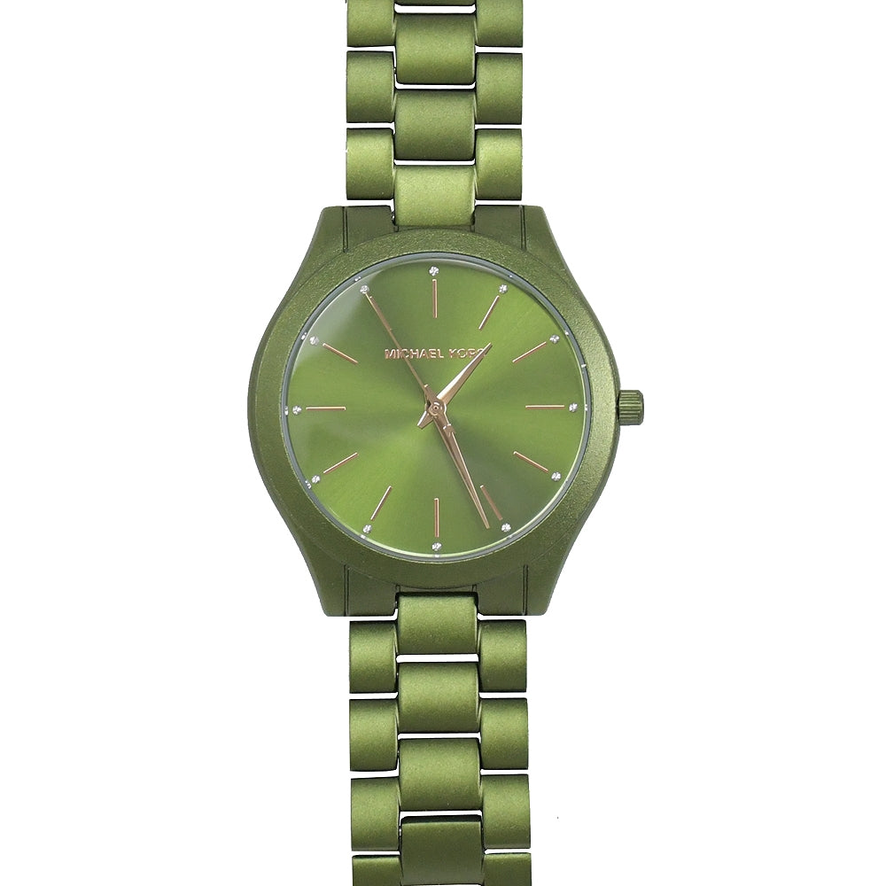 Buy Michael Kors Slim Runway Green Dial Green Stainless Steel Strap Women's Watch - Mk4526 in Pakistan
