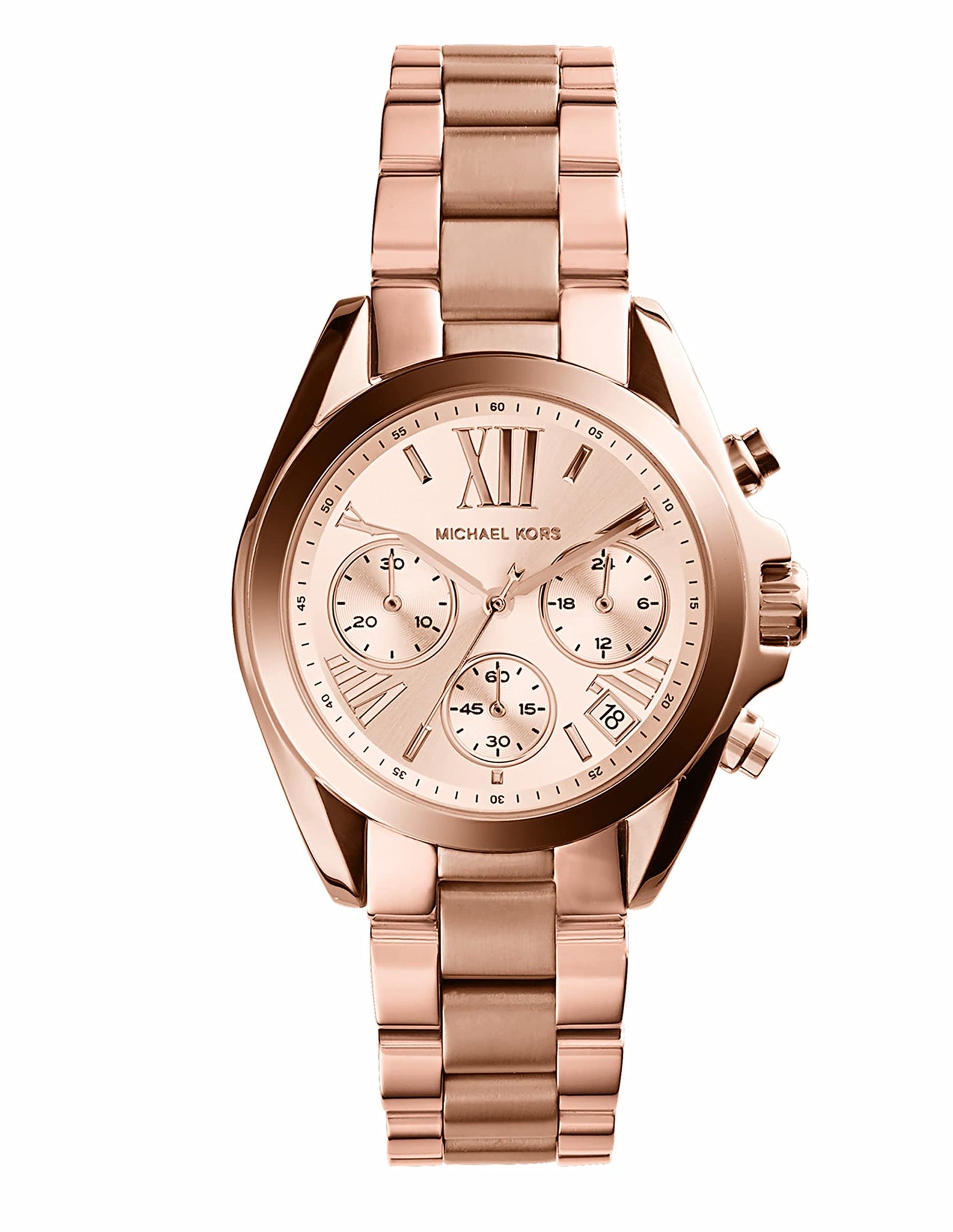 Buy Michael Kors Runway Rose Gold Stainless Steel Rose Gold Dial Chronograph Quartz Watch For Ladies - Mk5778 in Pakistan