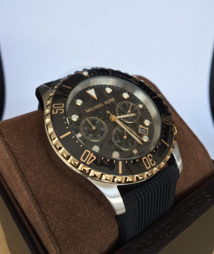 Buy Michael Kors Mens Quartz Black Silicone Strap Black Dial 45mm Watch - Mk8366 in Pakistan