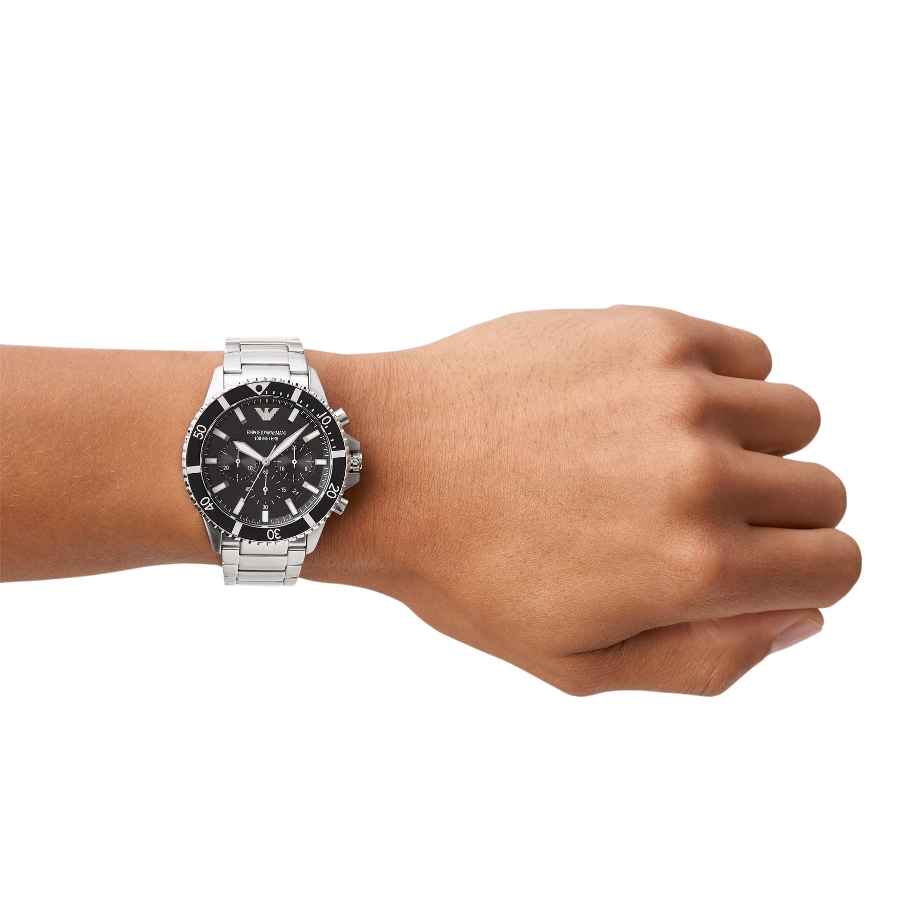 Buy Emporio Armani Men's Quartz Stainless Steel Black Dial 43mm Watch AR11360 in Pakistan