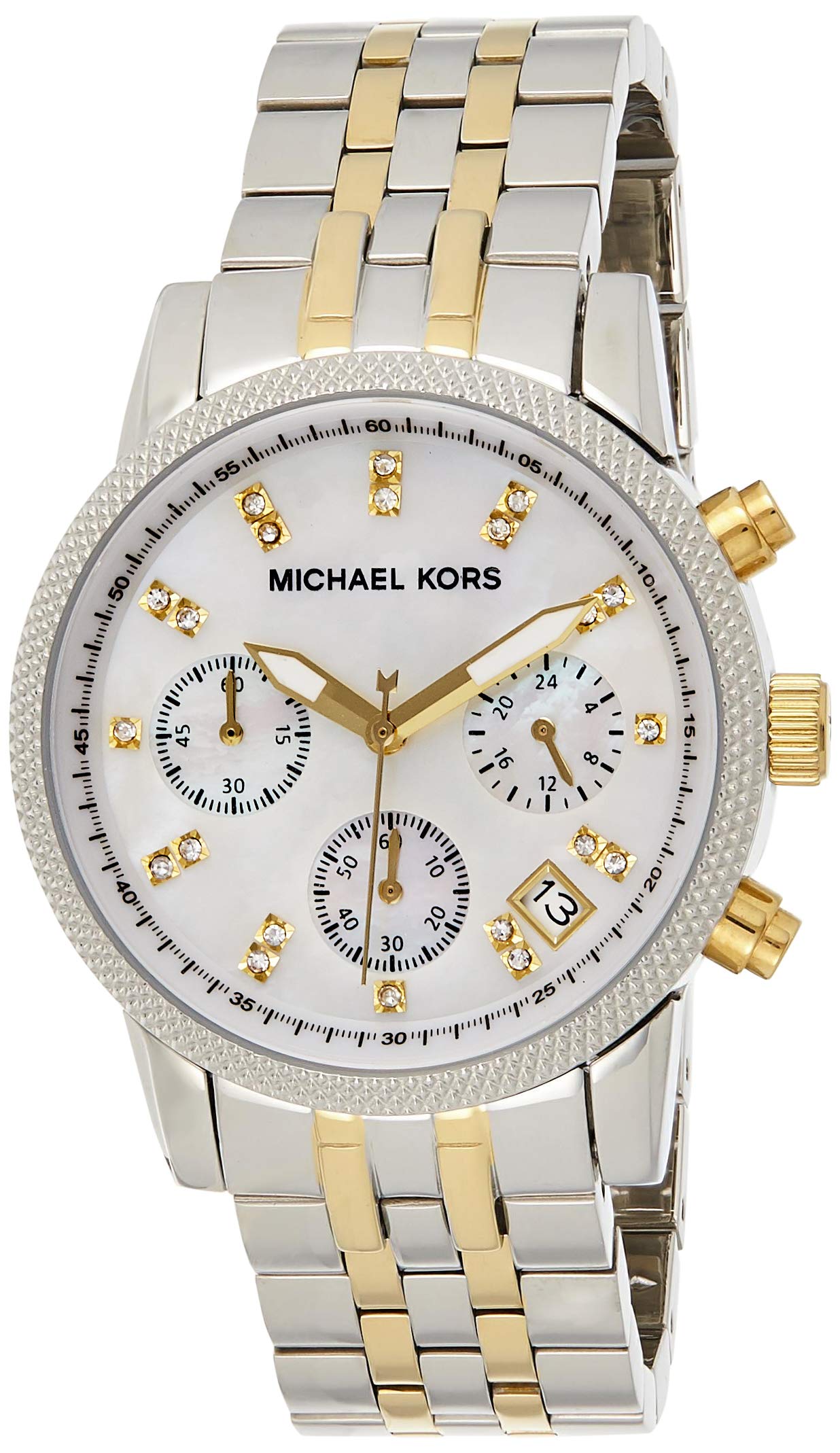 Buy Michael Kors Jet Set Chronograph White Dial Two-tone Strap Ladies Watch - Mk5057 in Pakistan