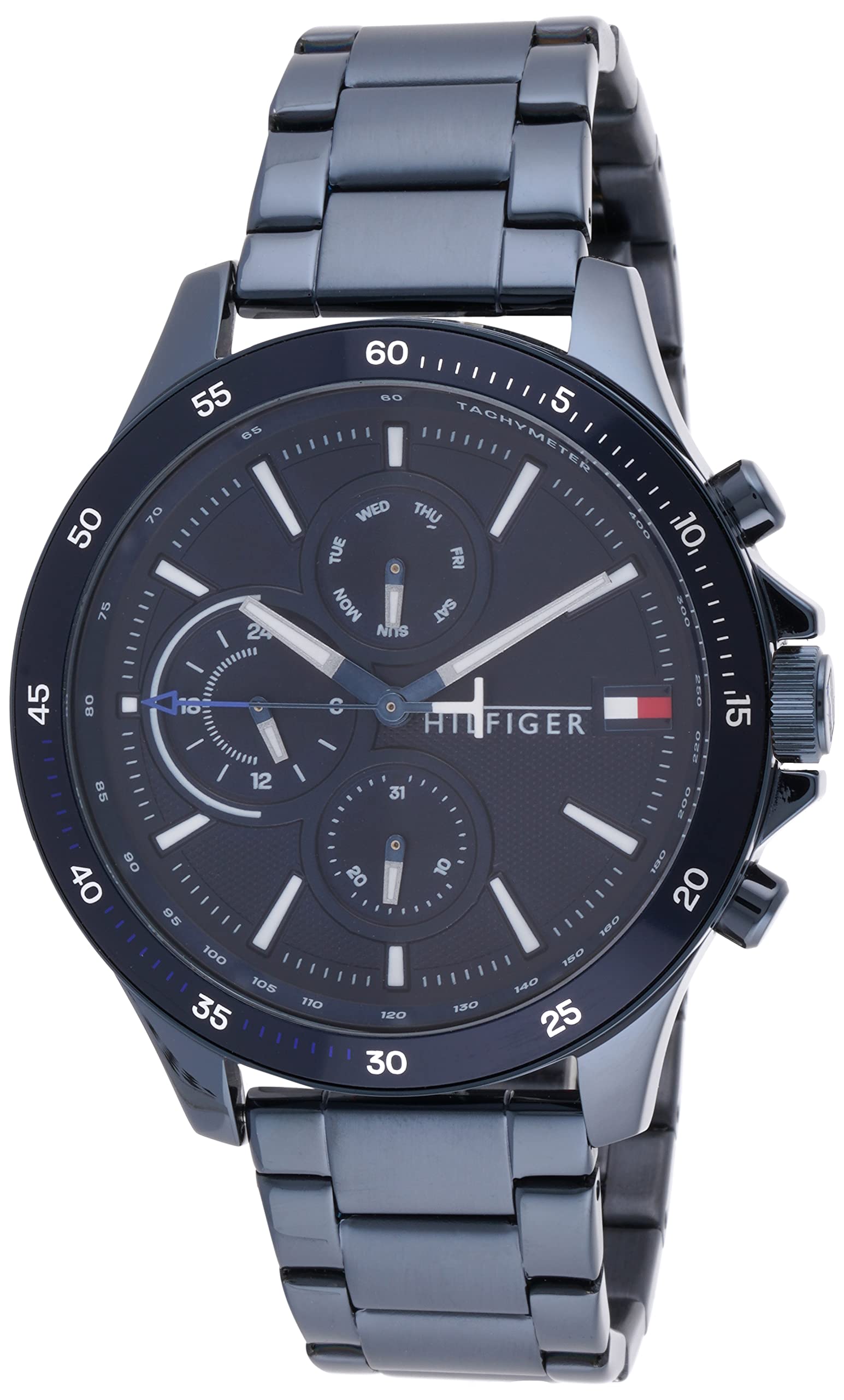 Buy Tommy Hilfiger Mens Quartz Stainless Steel Blue Dial 46mm Watch - 1791720 in Pakistan