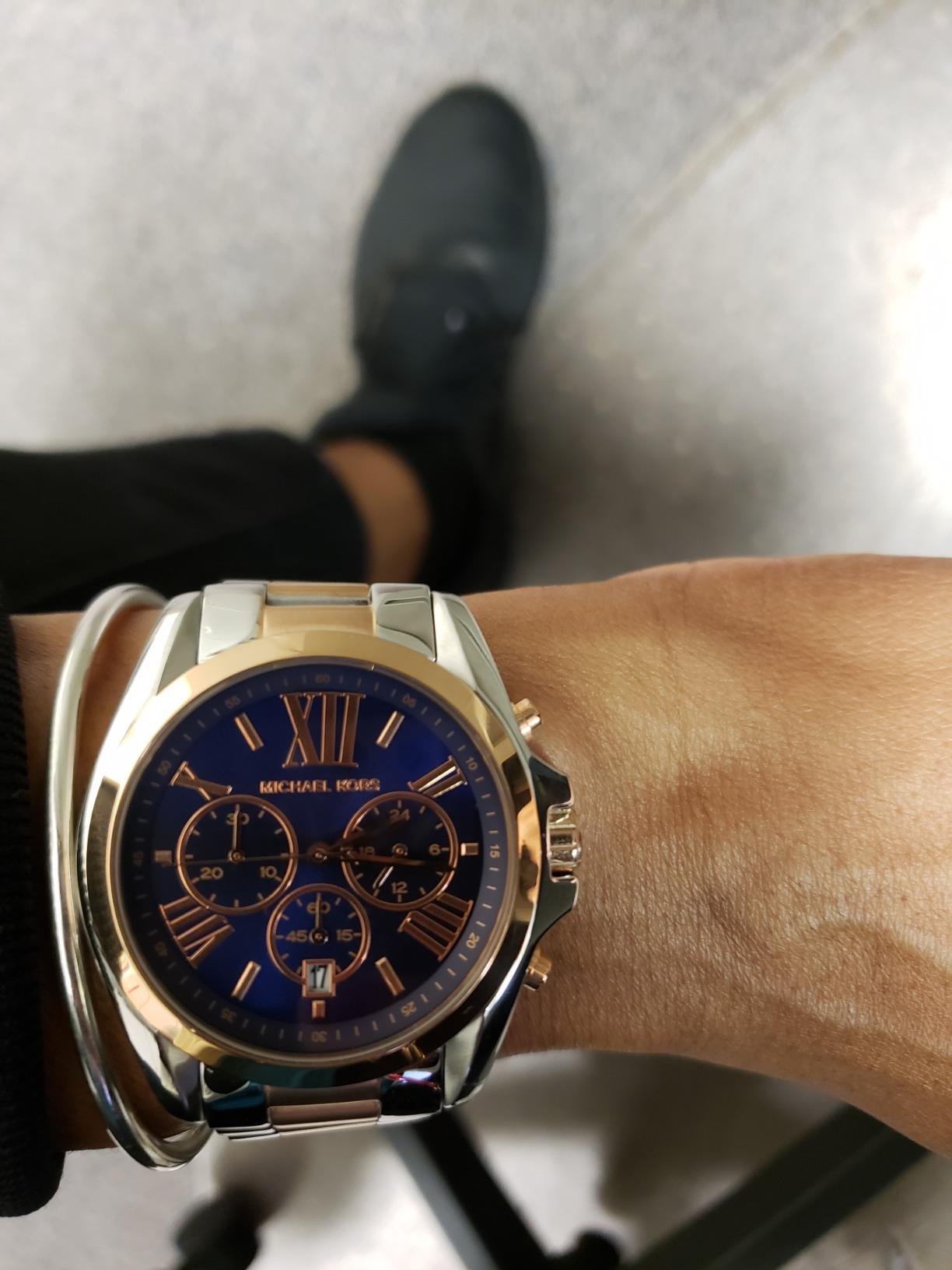 Buy Michael Kors Womens Chronograph Quartz Stainless Steel Blue Dial 43mm Watch - Mk5606 in Pakistan