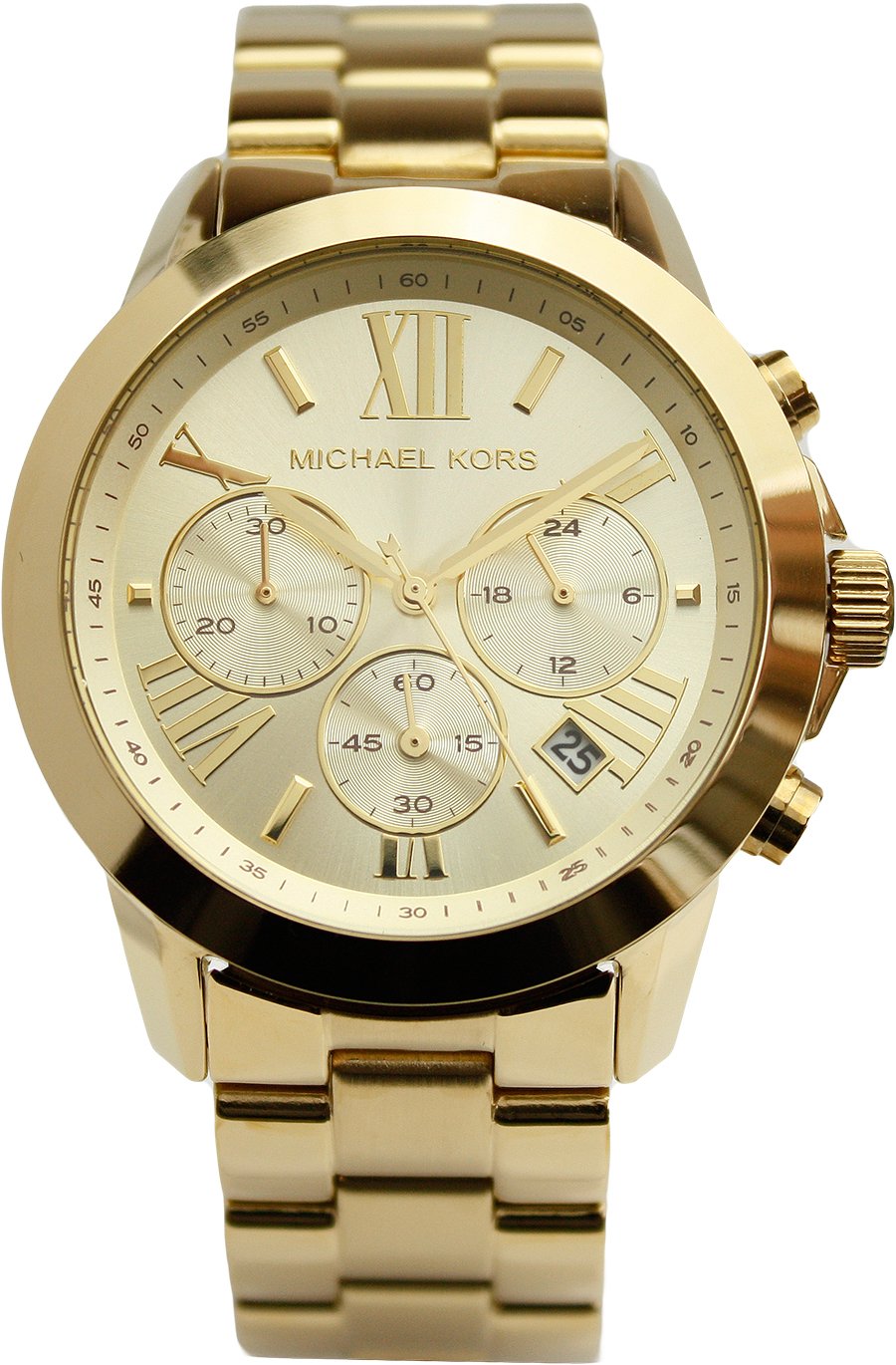 Buy Michael Kors Runway Gold Stainless Steel Gold Dial Chronograph Quartz Watch For Ladies - Mk5777 in Pakistan