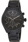 Buy Hugo Boss Mens Chronograph Quartz Leather Strap Black Dial 44mm Watch - 1513474 in Pakistan