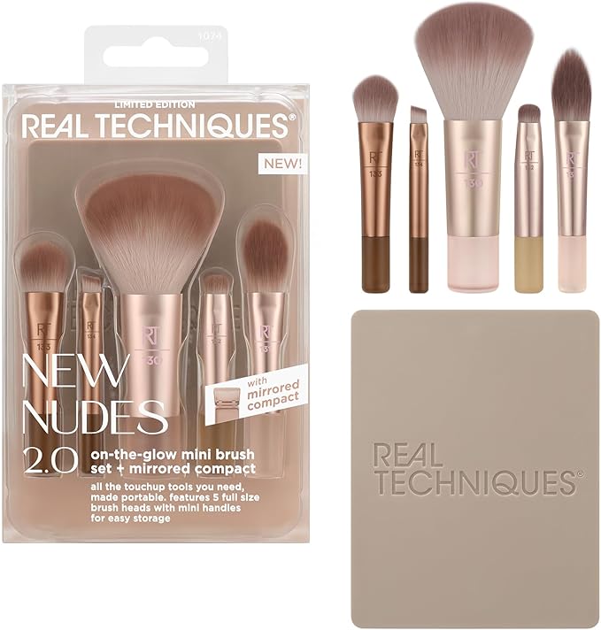Buy Real Techniques New Nudes On The Glow Mini Brush Kit, 6 Piece Set in Pakistan