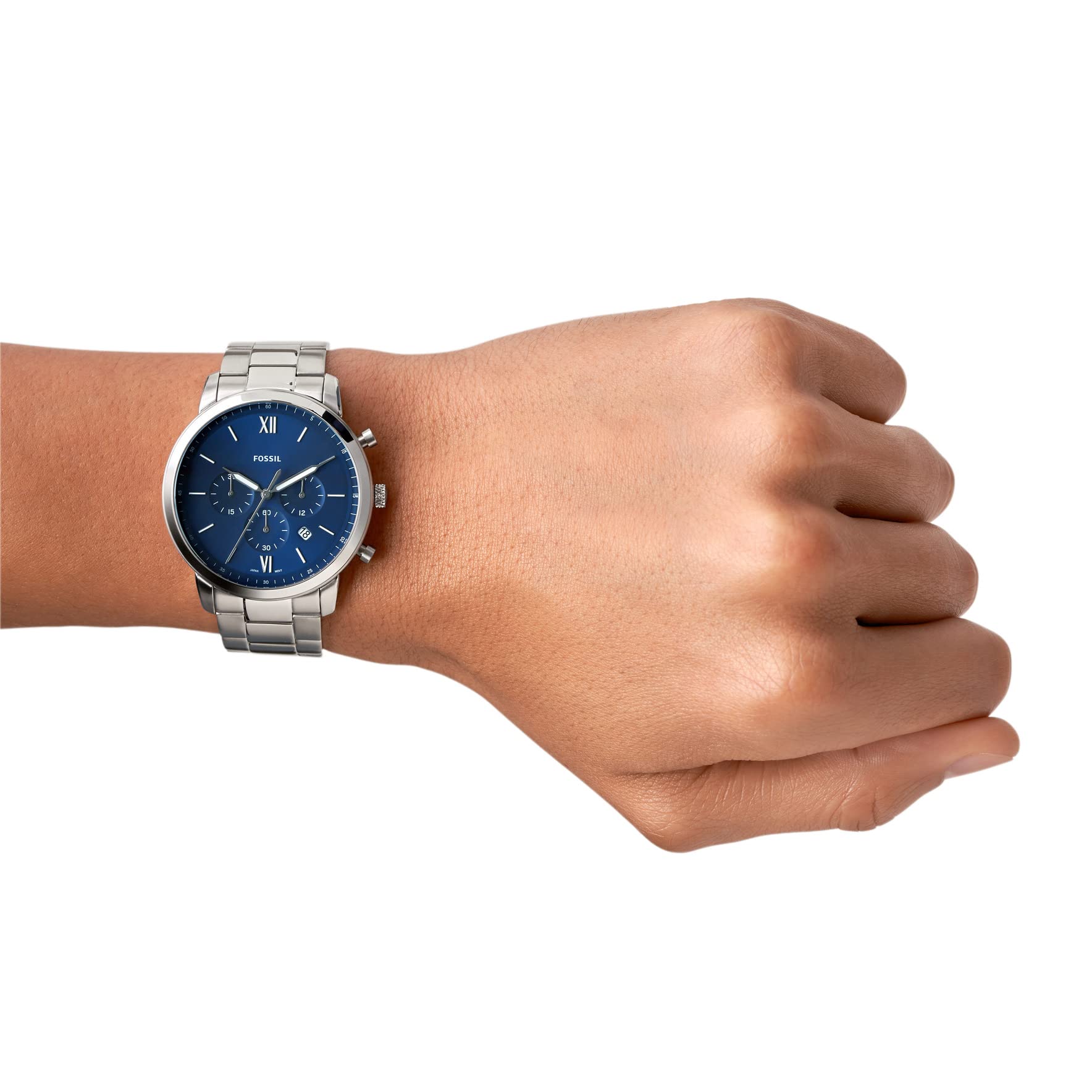 Buy Fossil Men's Chronograph Quartz Stainless Steel Blue Dial 44mm Watch FS5792 in Pakistan