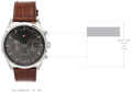 Buy Tommy Hilfiger Mens Quartz Leather Strap Grey Dial 44mm Watch - 1710422 in Pakistan