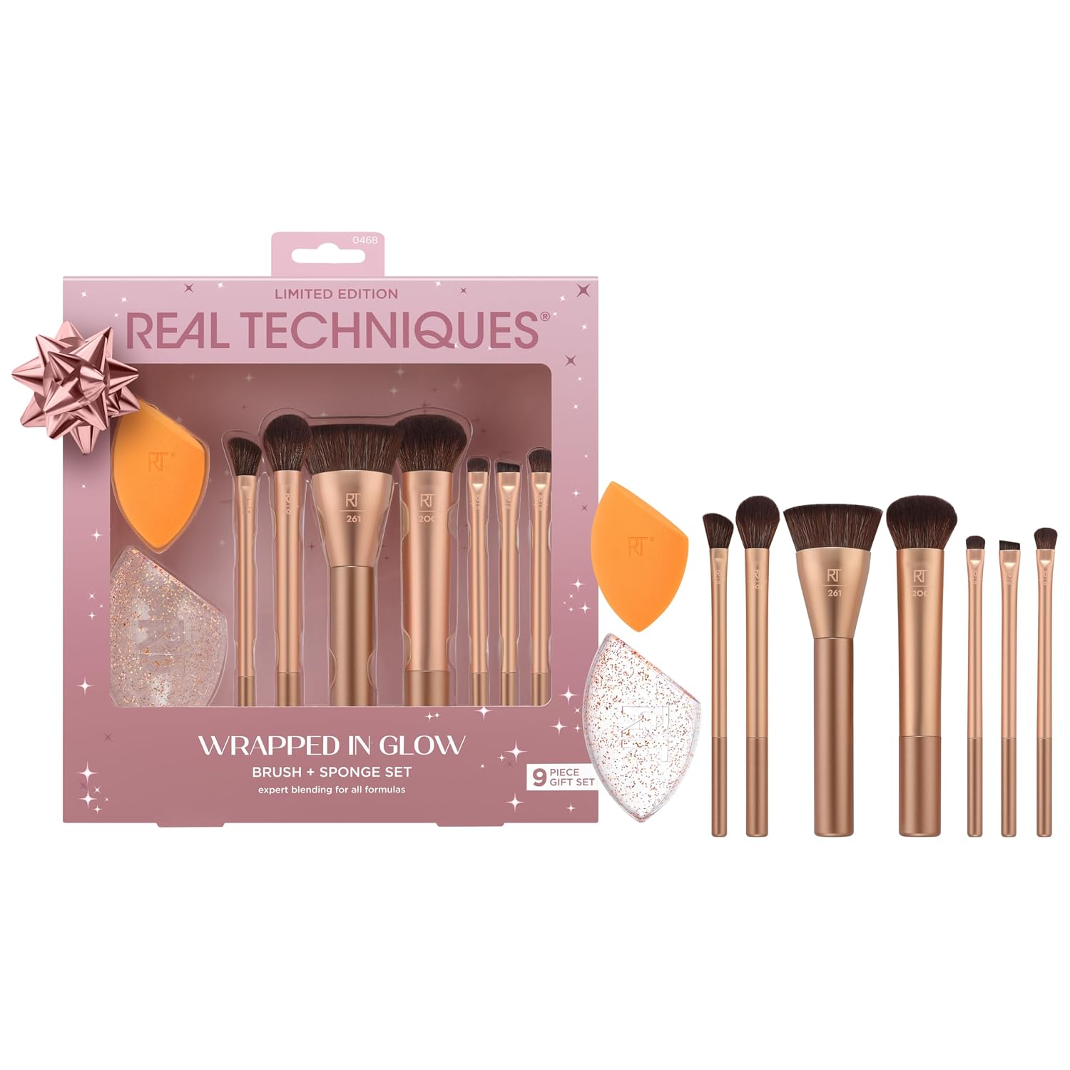 Buy Real Techniques Wrapped In Glow Brush + Sponge 9 Piece Holiday Gift Set in Pakistan