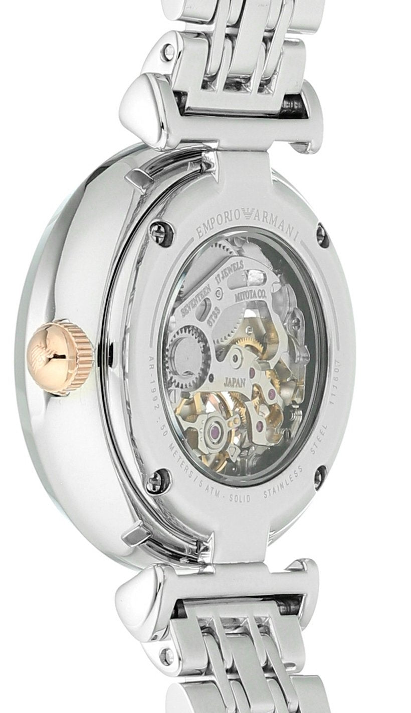 Buy Emporio Armani Gianni T Bar Silver Dial Two Tone Steel Strap Watch for Women - AR1992 in Pakistan