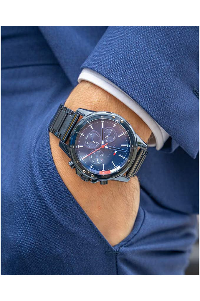 Buy Tommy Hilfiger Mason Blue Dial Blue Steel Strap Watch for Men - 1791789 in Pakistan