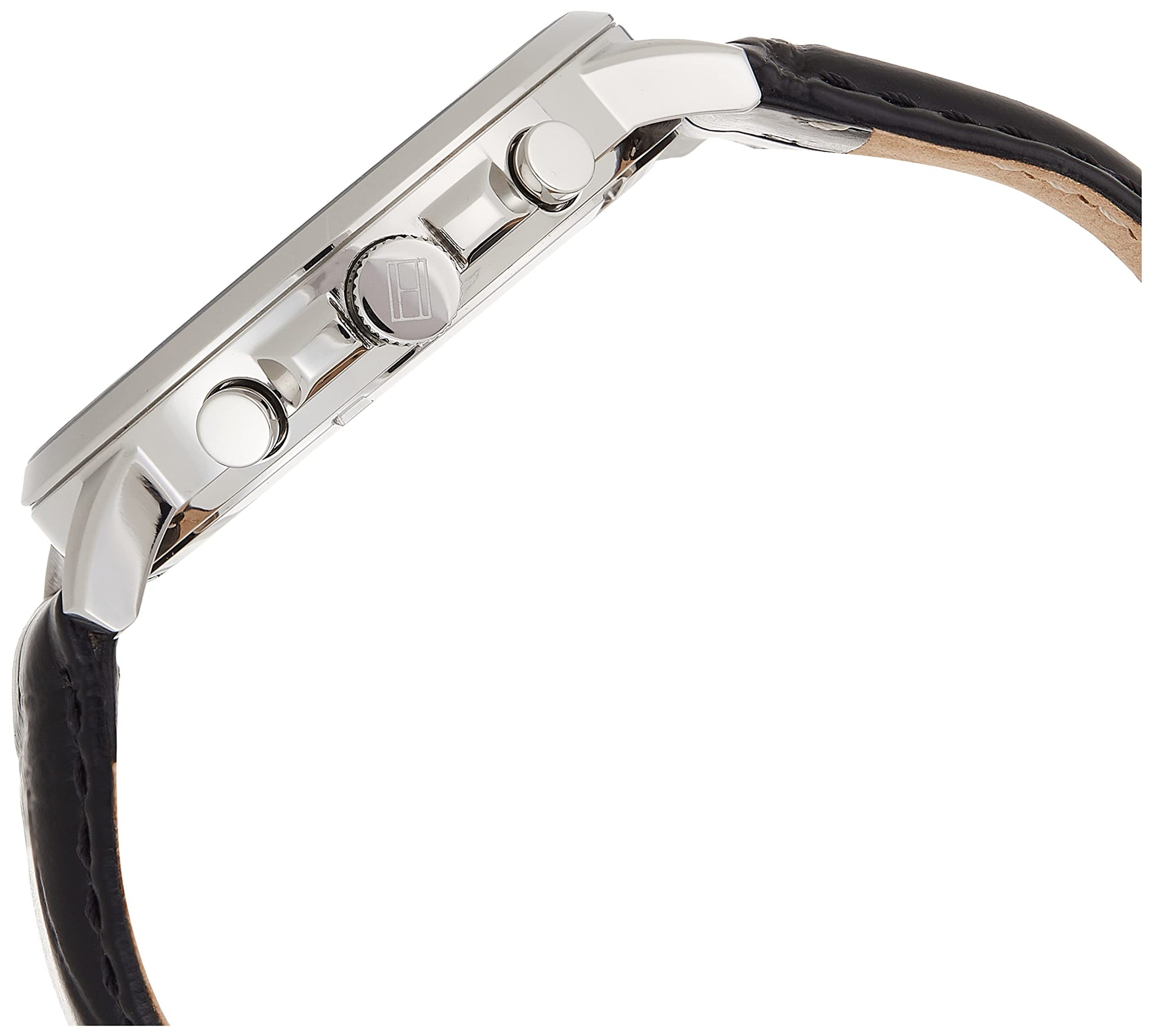 Buy Tommy Hilfiger Mens Quartz Leather Strap Multi Dial Grey Dial 44mm Watch - 1791289 in Pakistan