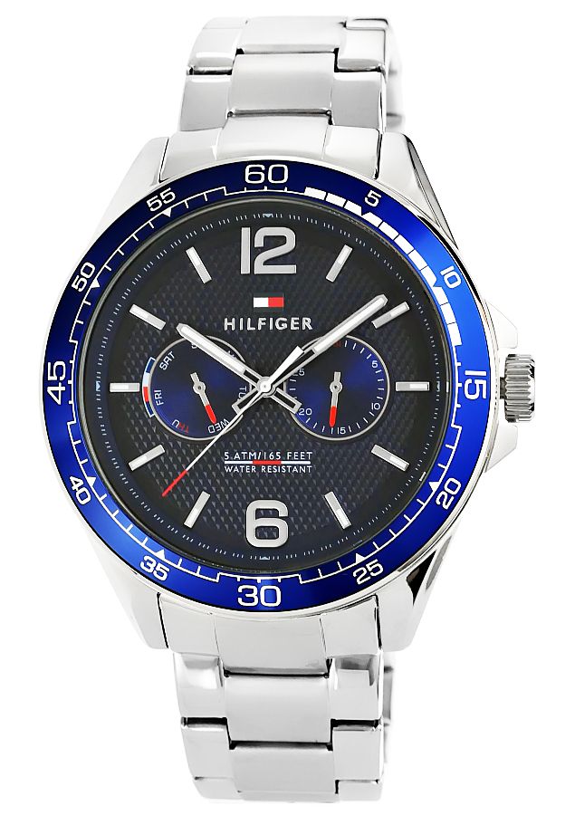 Buy Tommy Hilfiger Mens Quartz Stainless Steel Blue Dial 46mm Watch - 1791366 in Pakistan