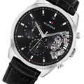 Buy Tommy Hilfiger Mens Quartz Leather Strap Black Dial 44mm Watch - 1710449 in Pakistan