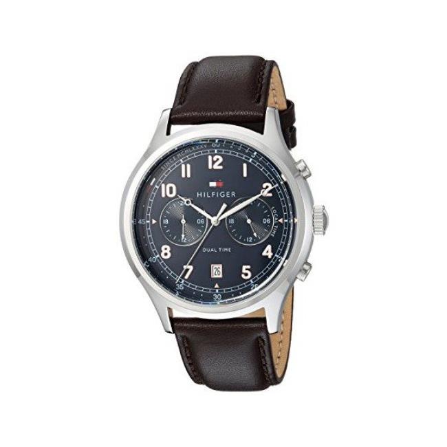Buy Tommy Hilfiger Emerson Grey Dial Brown Leather Strap Watch for Men - 1791385 in Pakistan