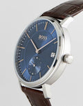 Buy Hugo Boss Grand Corporal Blue Dial Brown Leather Strap Watch for Men - 1513639 in Pakistan