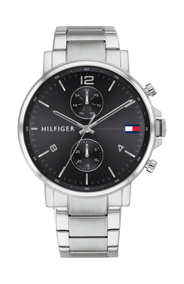 Buy Tommy Hilfiger Mens Quartz Stainless Steel Black Dial 44mm Watch - 1710407 in Pakistan