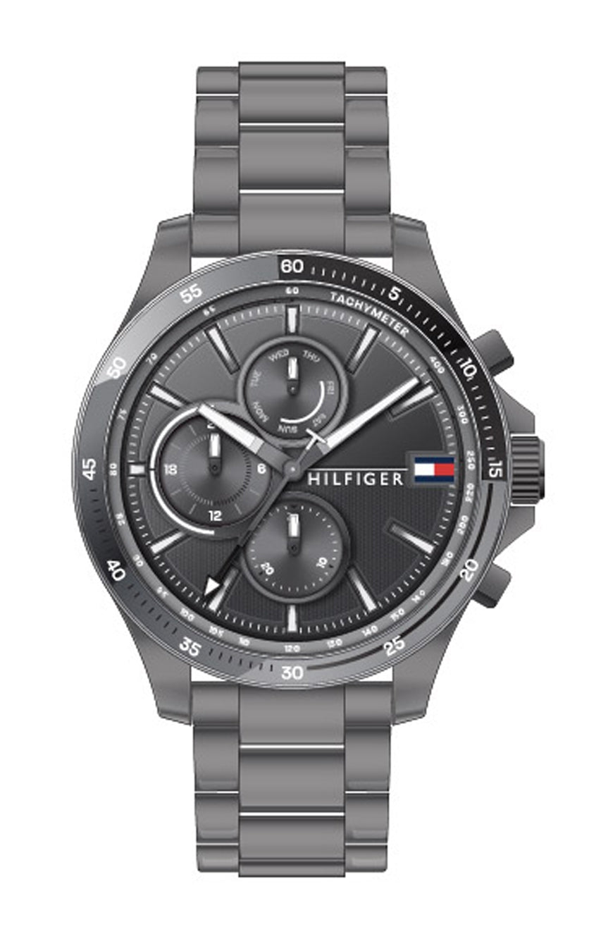 Buy Tommy Hilfiger Mens Quartz Stainless Steel Gray Dial 46mm Watch - 1791719 in Pakistan