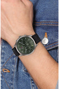 Buy Tommy Hilfiger Green Dial Black Leather Strap Watch for Men - 1791856 in Pakistan