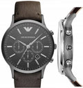 Buy Emporio Armani Sportivo Black Dial Brown Leather Strap Watch for Men - AR2462 in Pakistan