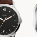 Buy Minimalist Black Dial Brown Leather Strap Watch For Men in Pakistan