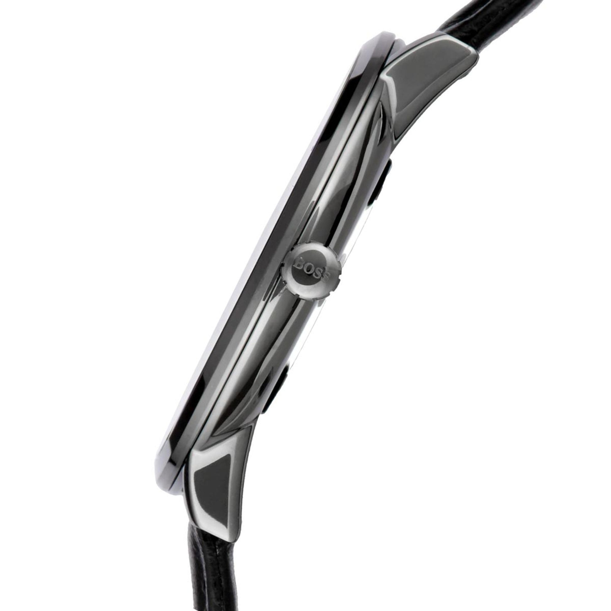 Buy Hugo Boss Mens Quartz Black Leather Strap Grey Dial 40mm Watch - 1513540 in Pakistan