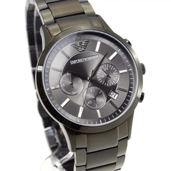 Buy Emporio Armani Men's Chronograph Quartz Stainless Steel Grey Dial 43mm Watch AR11117 in Pakistan