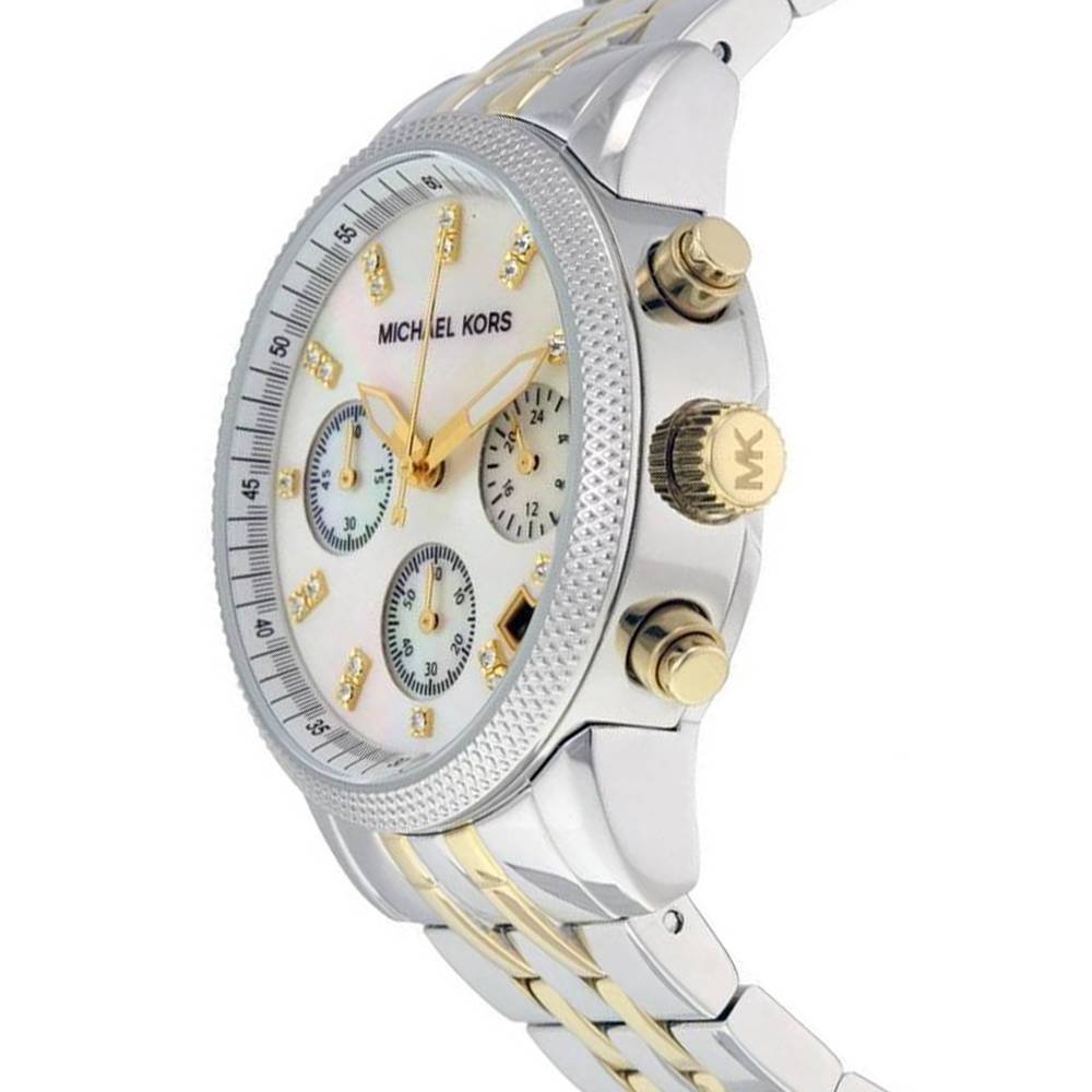 Buy Michael Kors Jet Set Chronograph White Dial Two-tone Strap Ladies Watch - Mk5057 in Pakistan
